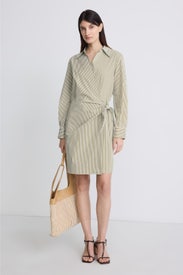 Furrow Stripe Wrap Dress by VINCE.
