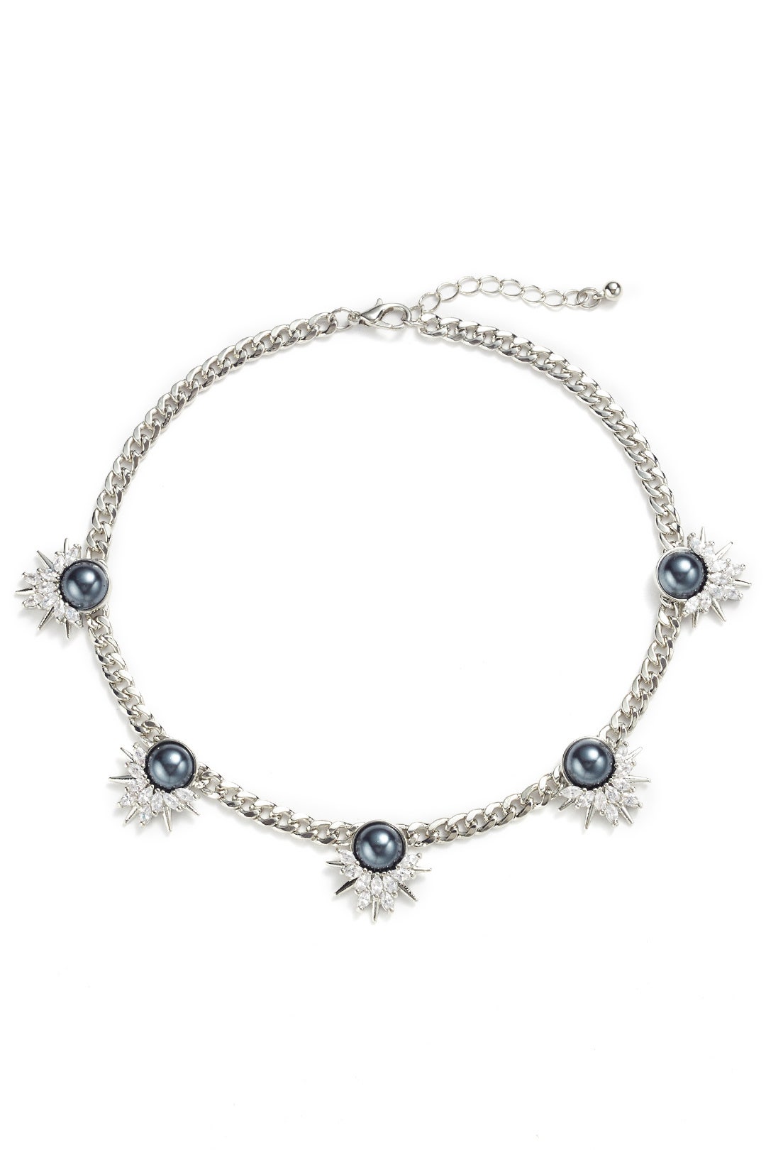 Grey Pearl Spike Necklace by Danielle Nicole 1