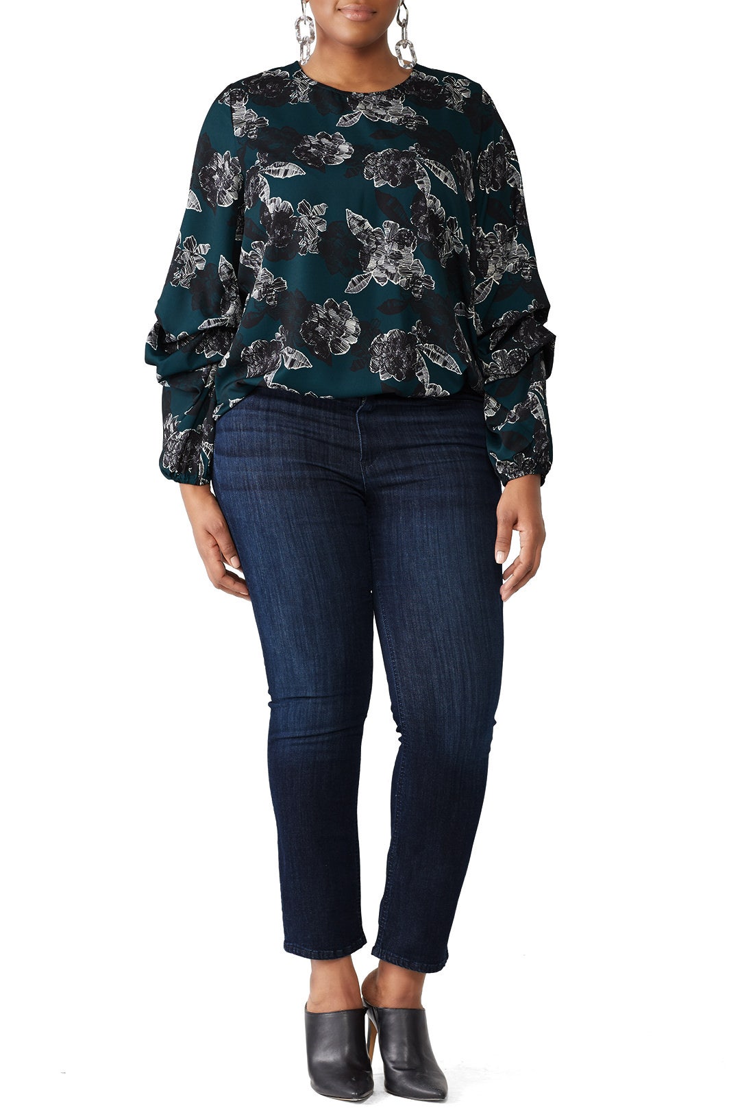 Printed Dramatic Sleeves Top by ELOQUII 0