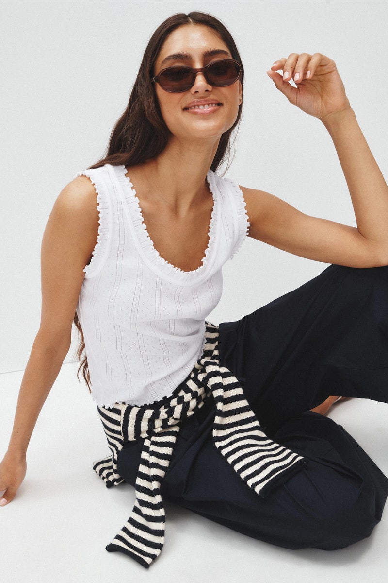 Pointelle Rib Ella Tank Top by NIC + ZOE - Photo 0