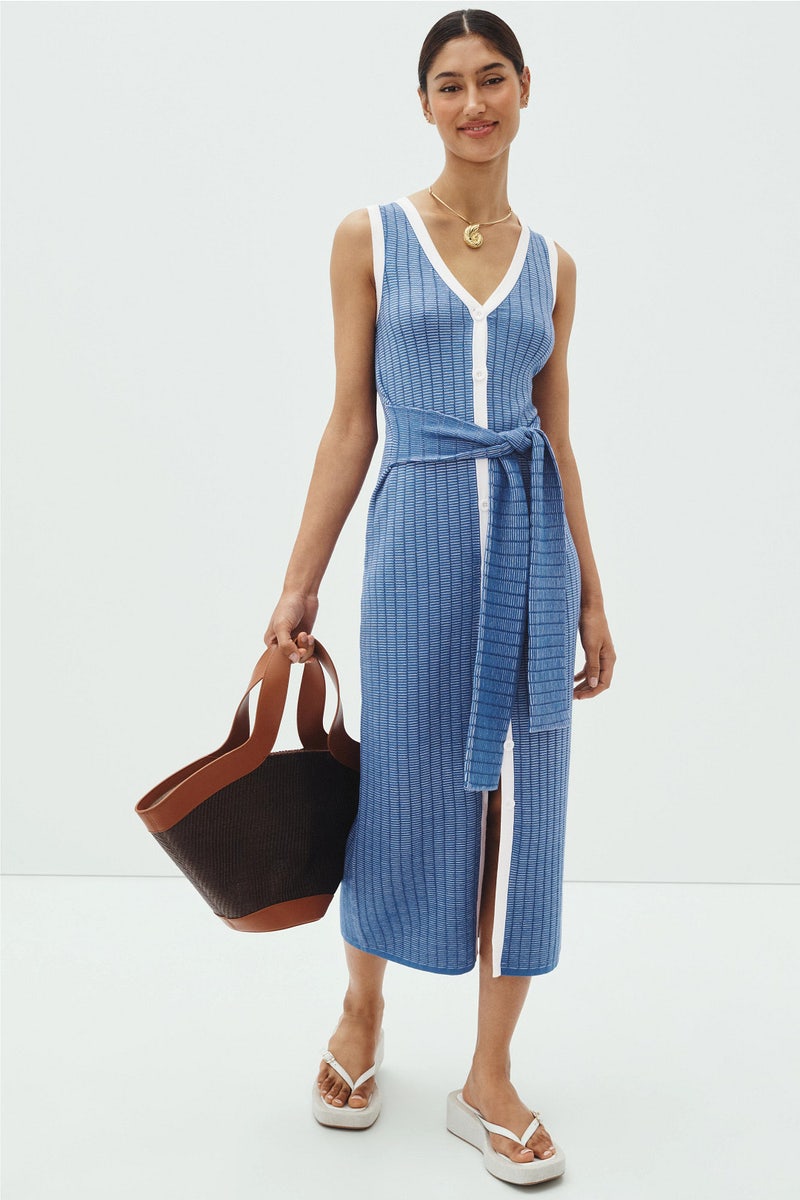 Bex Tie Front Midi Dress by Toccin - Photo 0