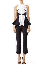 Black and White Collared Top by Antonio Berardi