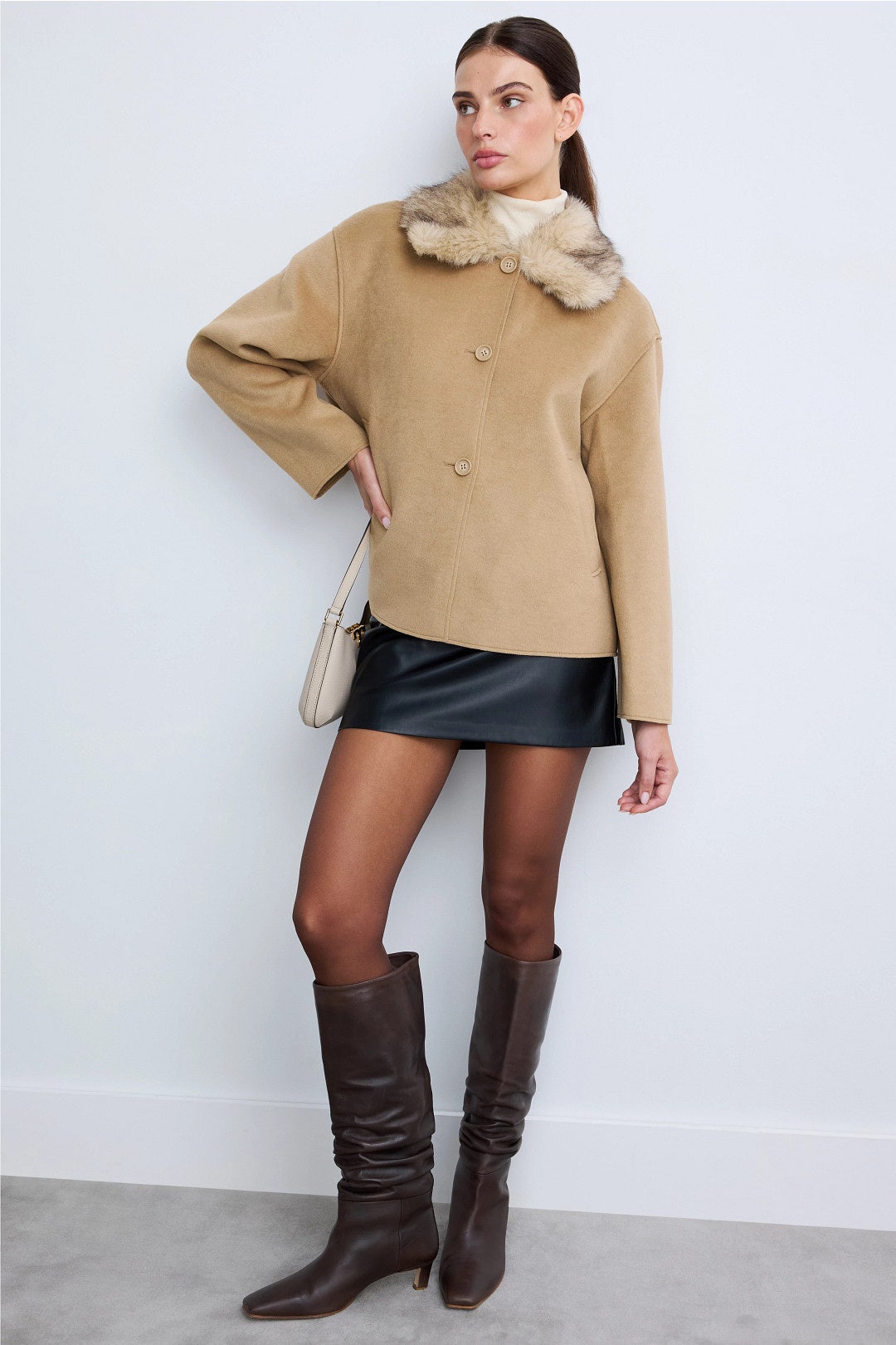 Faux Fur Collar Jacket by Ellen Tracy 0