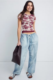 Drawstring Denim Trouser by Moschino Jeans
