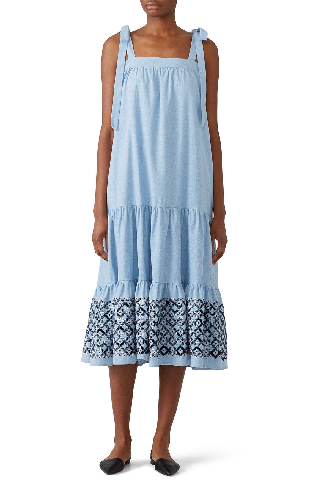Blue Lucy Midi Dress by Rebecca Minkoff 0