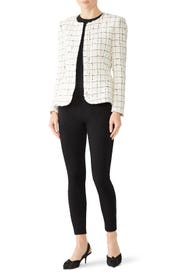 Plaid Tweed Zip Jacket by Rebecca Taylor NYC