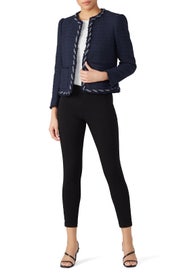 Dark Violet Tweed Jacket by Rebecca Taylor NYC