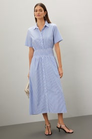Striped Smock Waist Dress by Thakoon x RTR