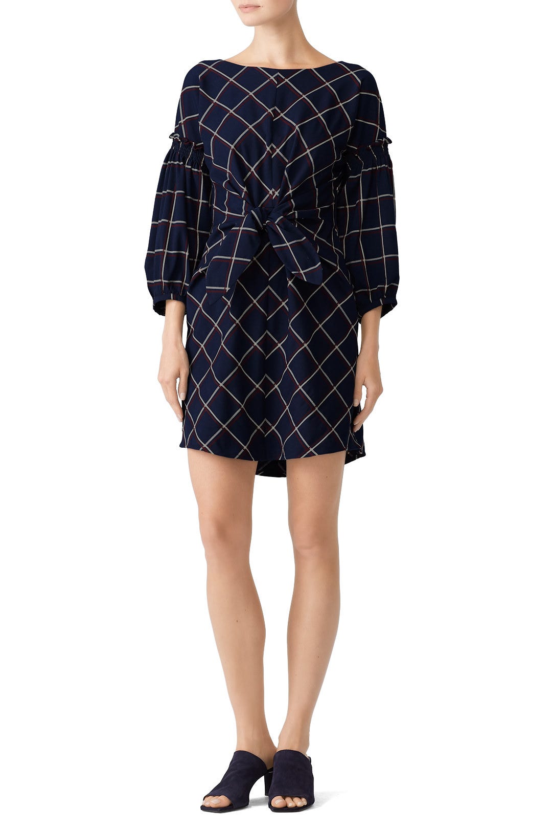 Yara Plaid Tie Sheath by Adelyn Rae 0