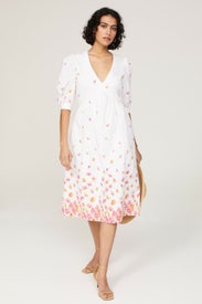 Floral Gathered Dress by ARIAS NEW YORK