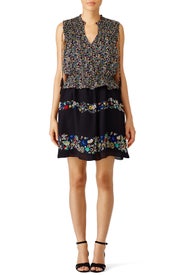 Floral Stripe Mash Up Dress by Derek Lam 10 Crosby