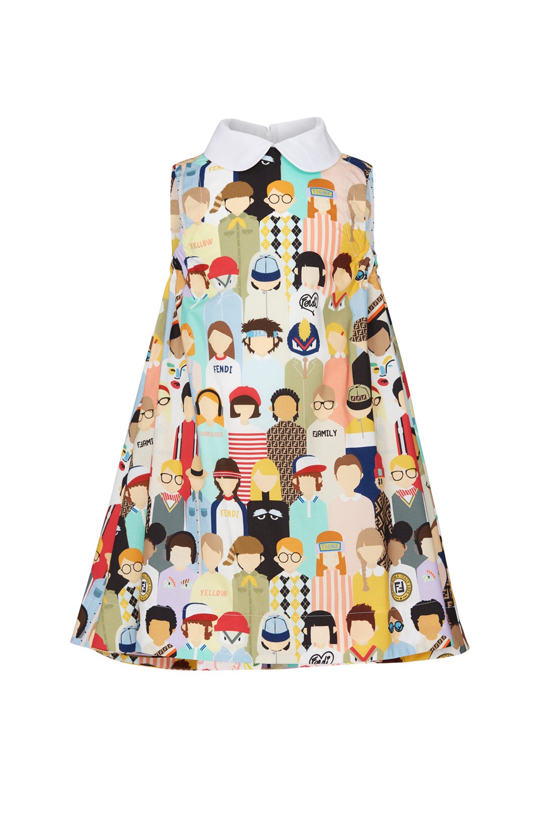 Kids Multicolour Dress by Fendi Kids 0