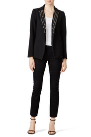 Silver Stud Toby Blazer by Nicole Miller