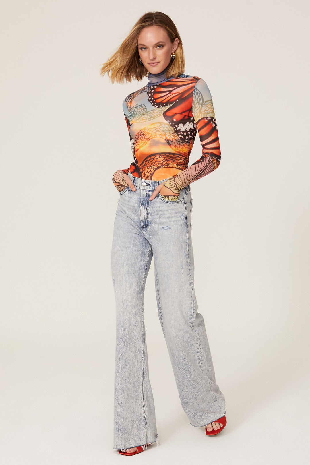 Zadie Butterfly Mesh Top by AFRM 0