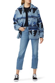 Blue Blanket Shirt Jacket by Fifteen Twenty