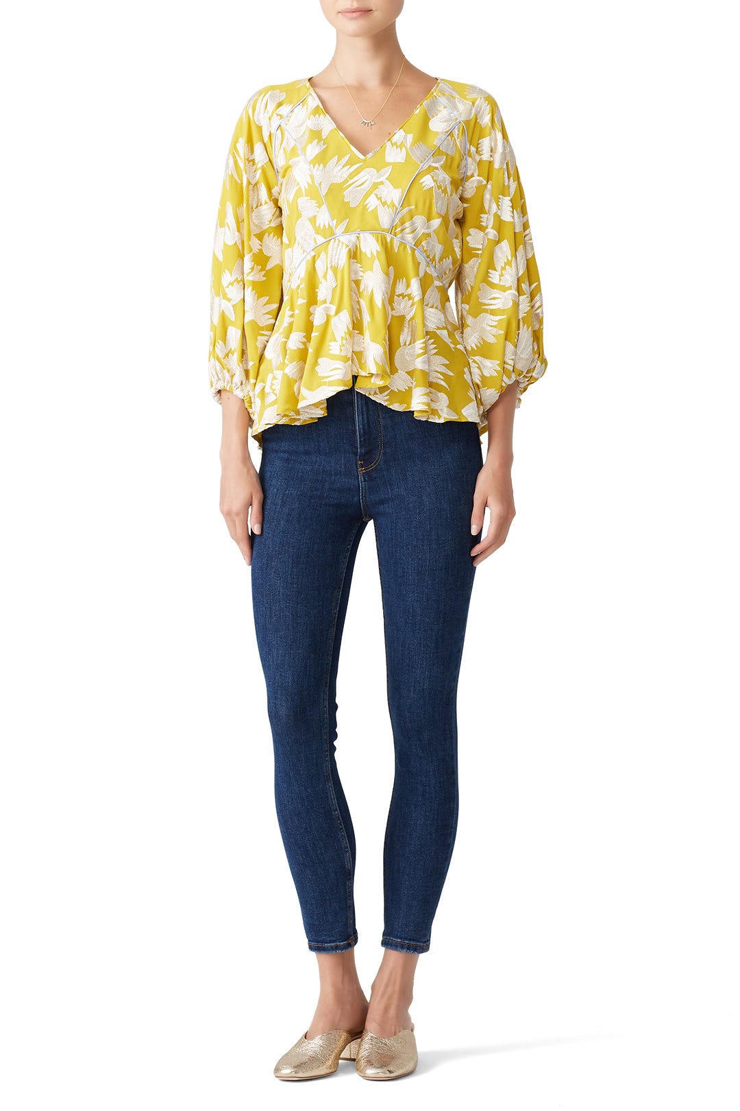 Mustard Grayson Top by Hunter Bell 0