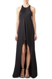Black High Low Gown by KAUFMANFRANCO