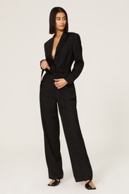 Deep V-neck Jumpsuit by The Kooples