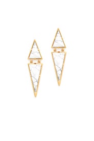 Gold Marble Drop Earrings by Luv Aj