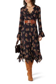 Black Floral Ruffle Dress by Thakoon x RTR