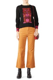 Cat Print Sweater by Anna Sui