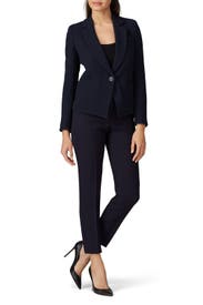 Stretch Wool One Button Jacket by Emporio Armani