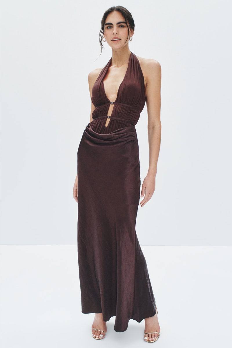 Celine Satin Maxi Dress by MISHA - Photo 0