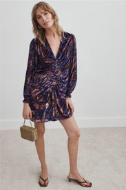 Purple Floral Eliza Dress by Marie Oliver