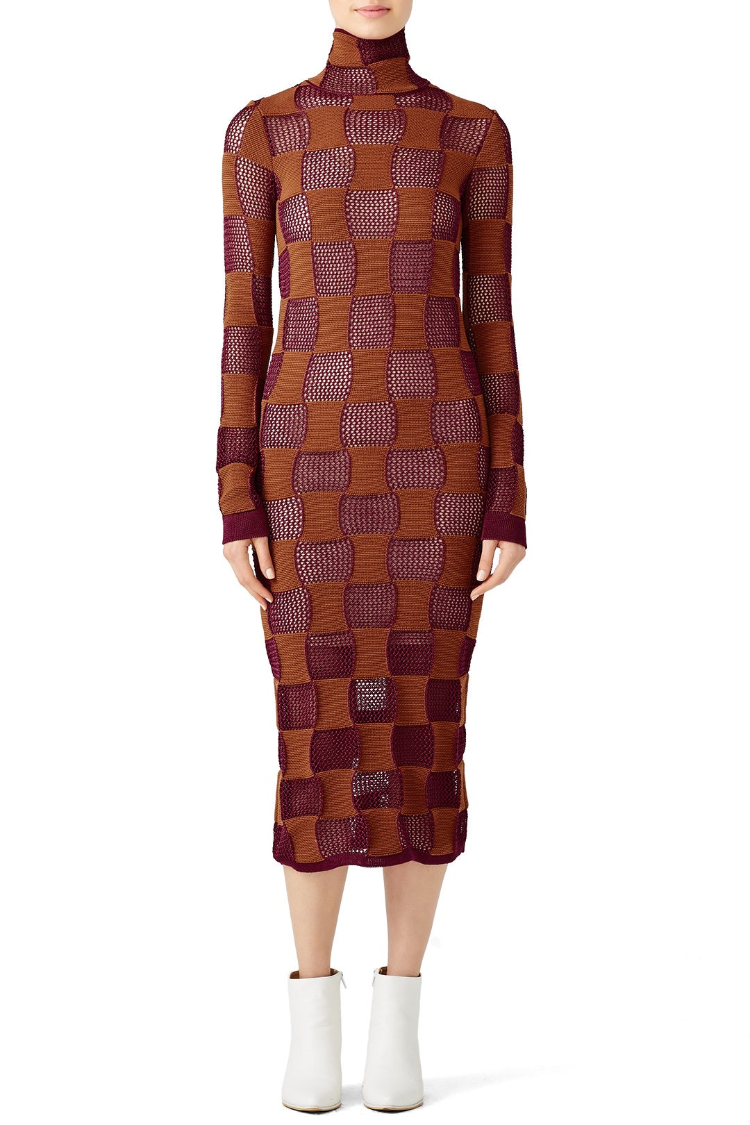 Sheer Ruby Checkered Dress by Marni 0