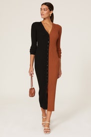 Shoko Colorblock Sweater Dress by Staud