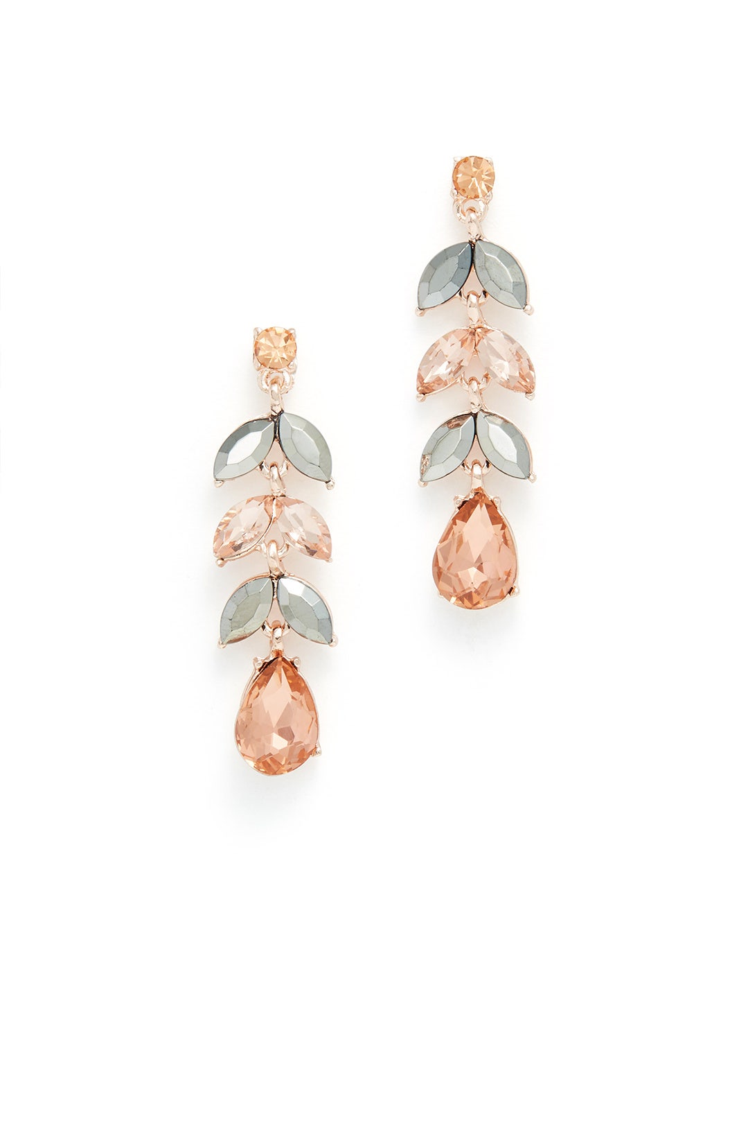 Rose Gold Leaf Drops by Slate & Willow Accessories