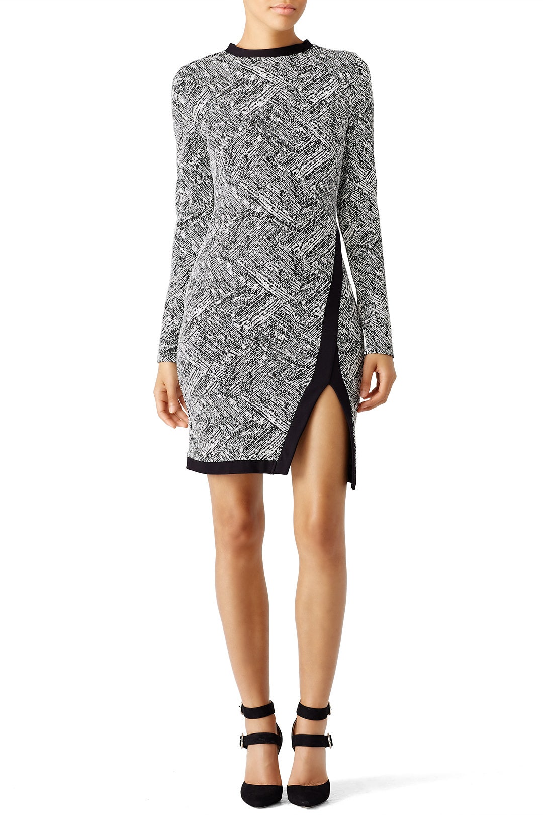White Jacquard Printed Sheath by twenty 0