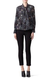 Tiered Tie Floral Blouse by Becken