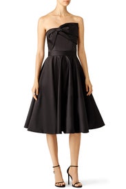 Black Bow Tea Dress by Cynthia Rowley
