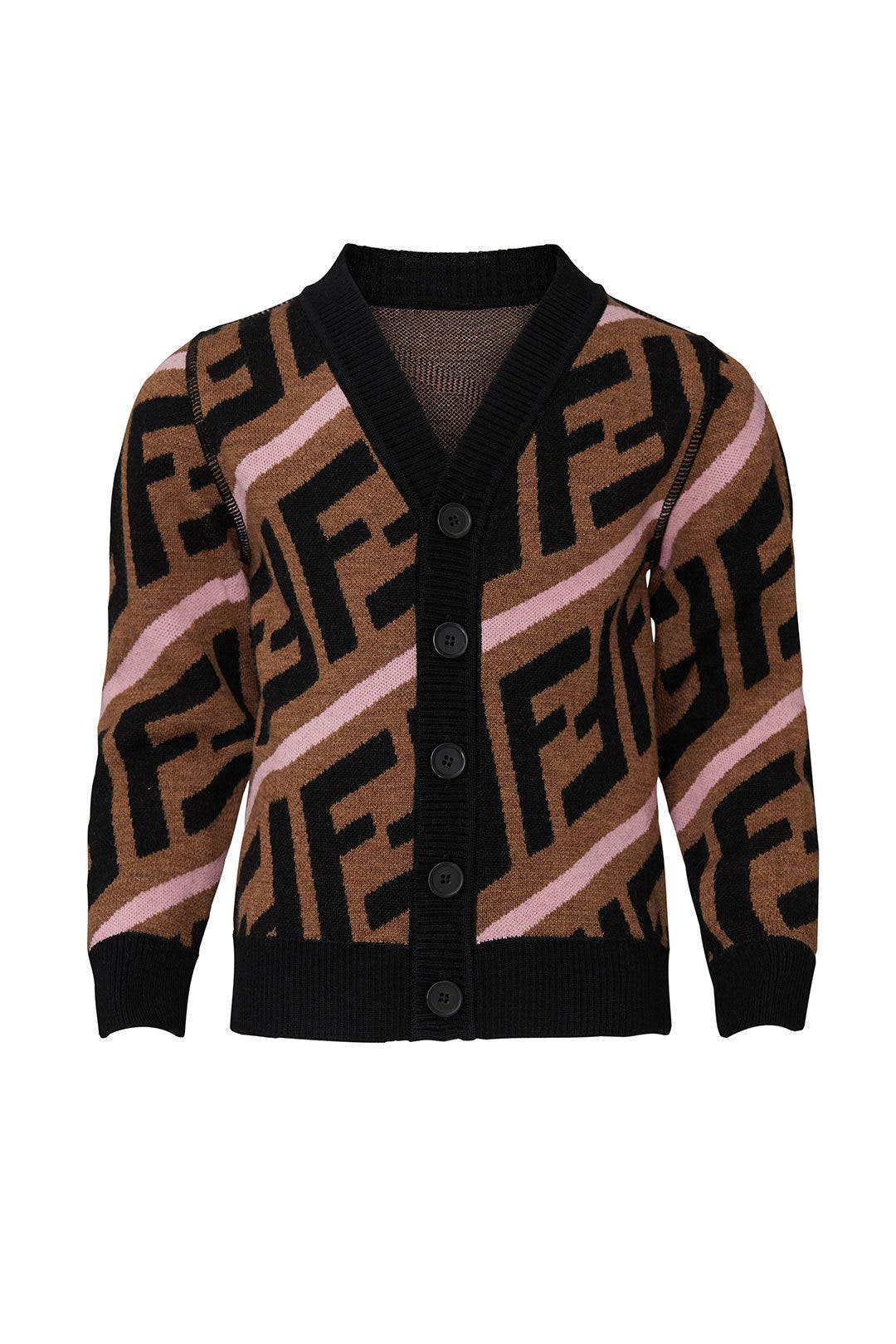 Kids Logo Print Cardigan by Fendi Kids 0