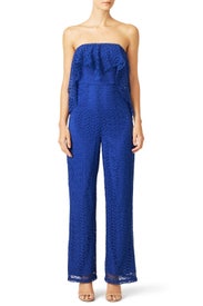 Blue Lace Block Party Jumpsuit by Free People