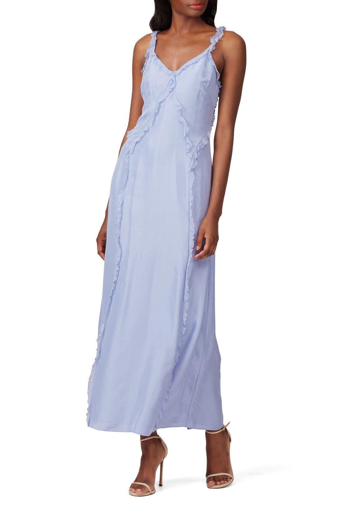 chinese dress ladies Jason Wu Collection Pleated Silk Maxi Dress, Black / 4
