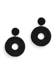 Beaded Circle Earrings by Kenneth Jay Lane