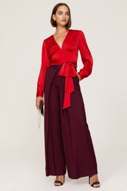 Tie Waist Satin Top by Marissa Webb x RTR