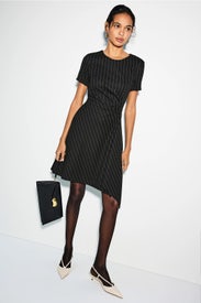 Pinstripe Knit Mini Dress by N Natori