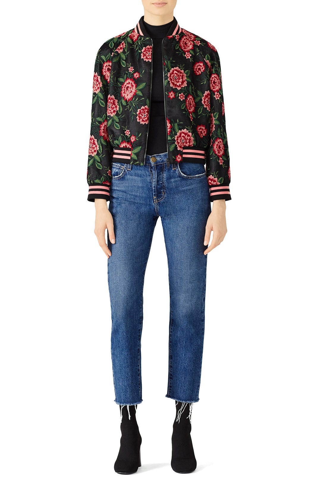 Floral Varsity Bomber by Slate & Willow 0