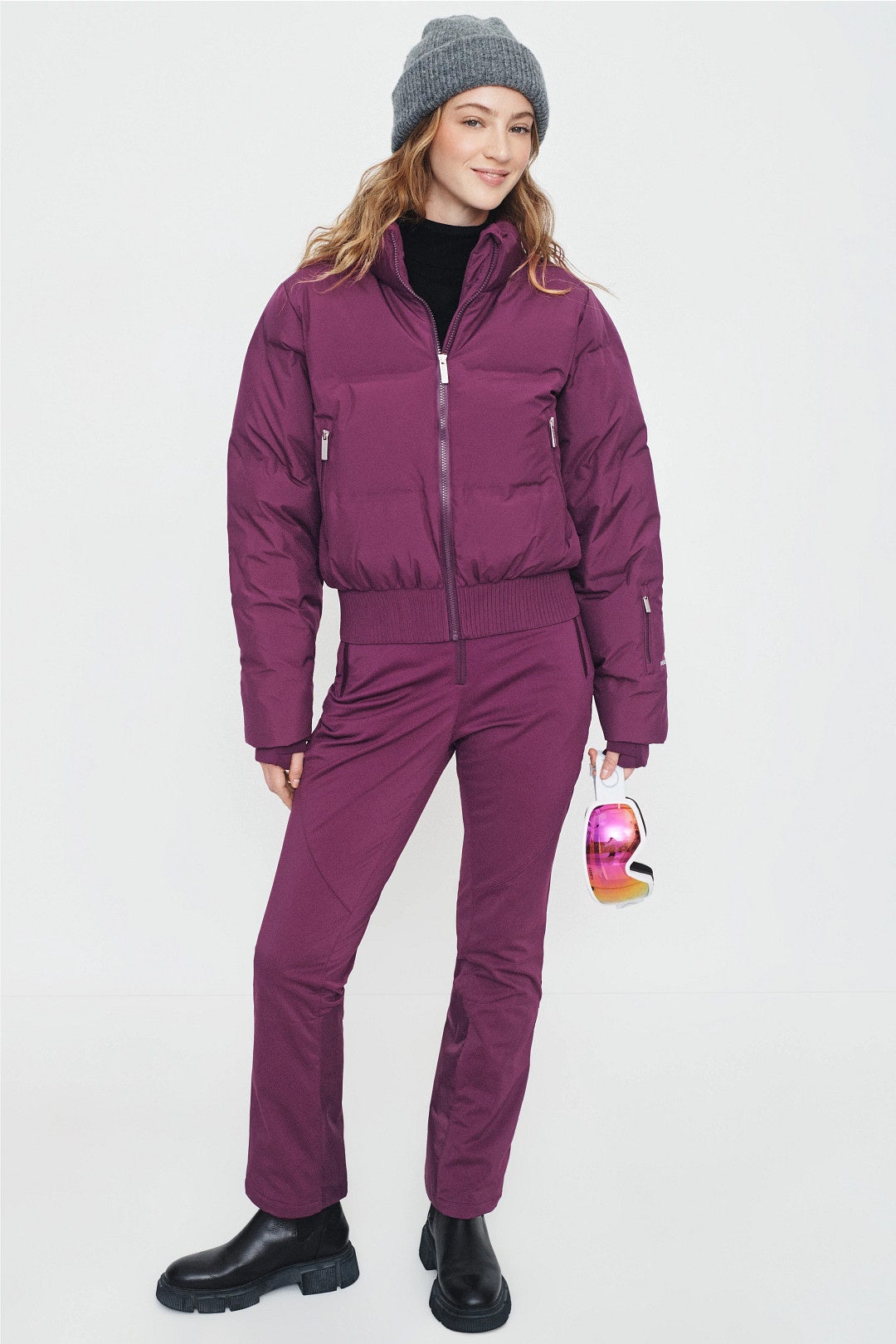 Purple Cropped Waterproof Ski Jacket by Sweaty Betty 0