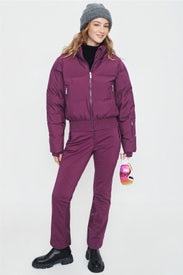 Purple Cropped Waterproof Ski Jacket by Sweaty Betty