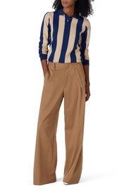 Blue Printed Polo Shirt by ALEXACHUNG