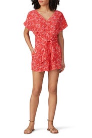 Aubrey Tie Waist Romper by Greylin