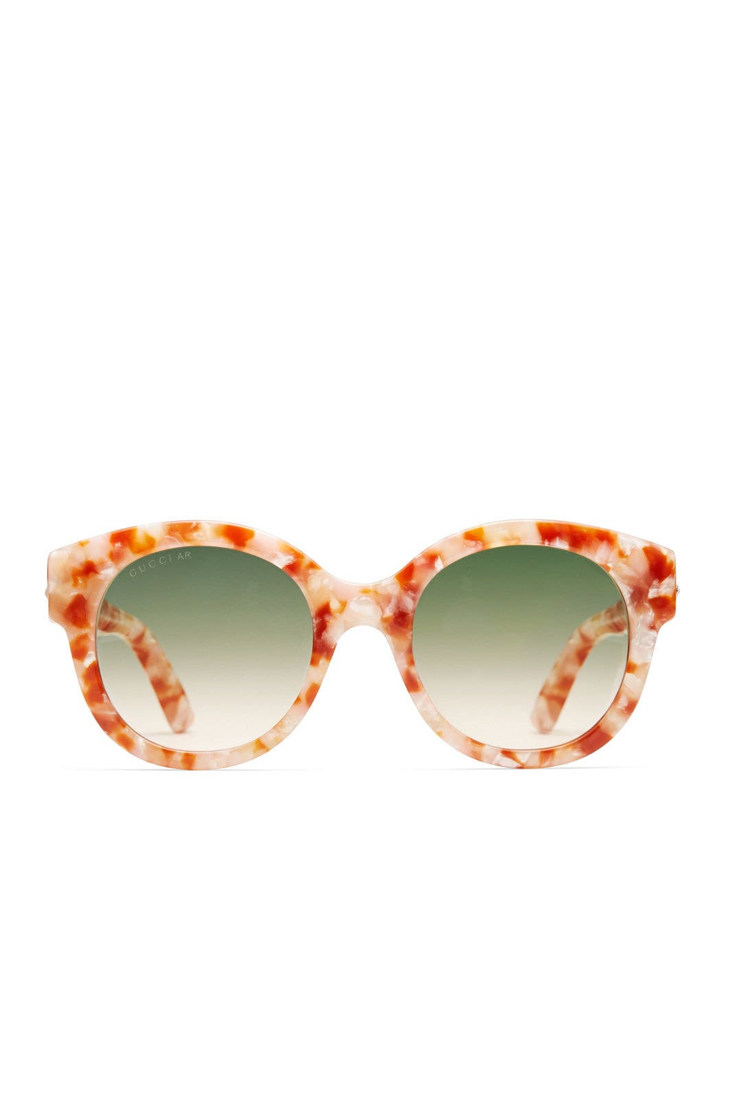 Beige Green Sunglasses by Gucci