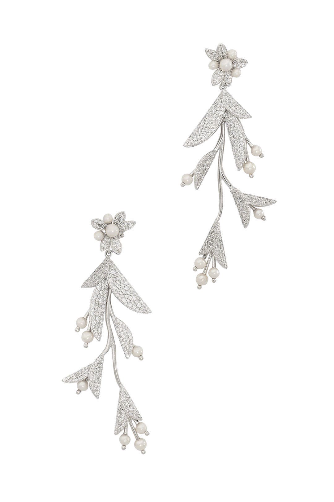 Clear Silver Antique Statement Earrings by kate spade new york accessories