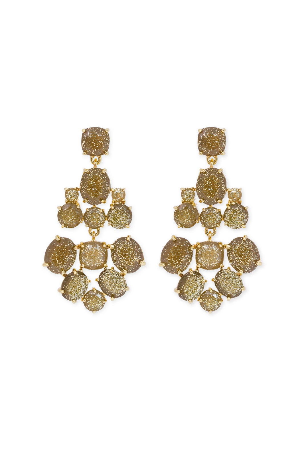 Gold Glitter Chandelier Earrings by kate spade new york accessories