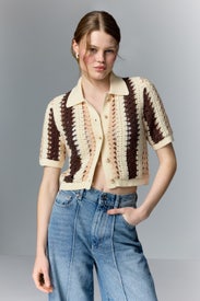 Aimee Crochet Top by Reiss