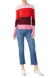 Pink Colorblock Sweater by Tome